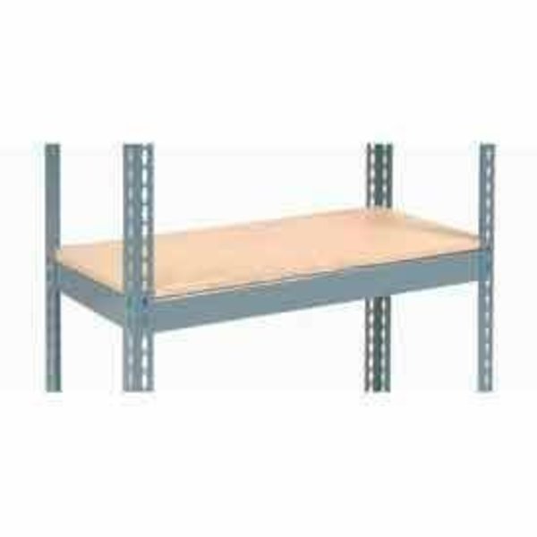 Global Equipment Additional Shelf Level Boltless Wood Deck 36"W x 24"D - Gray 717116